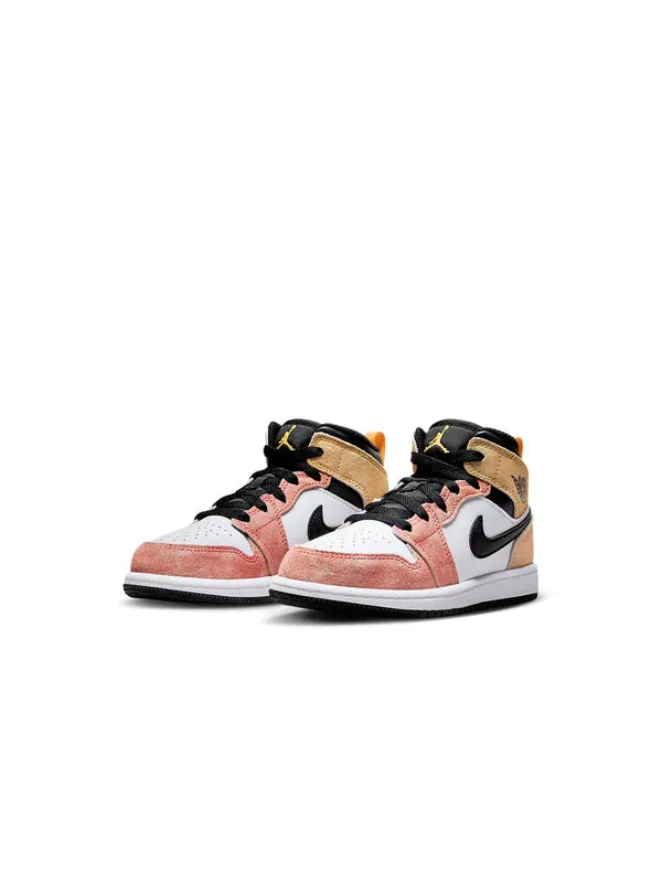 Кроссовки 1 mid se Air Jordan — изображение 3 из 4, розовый