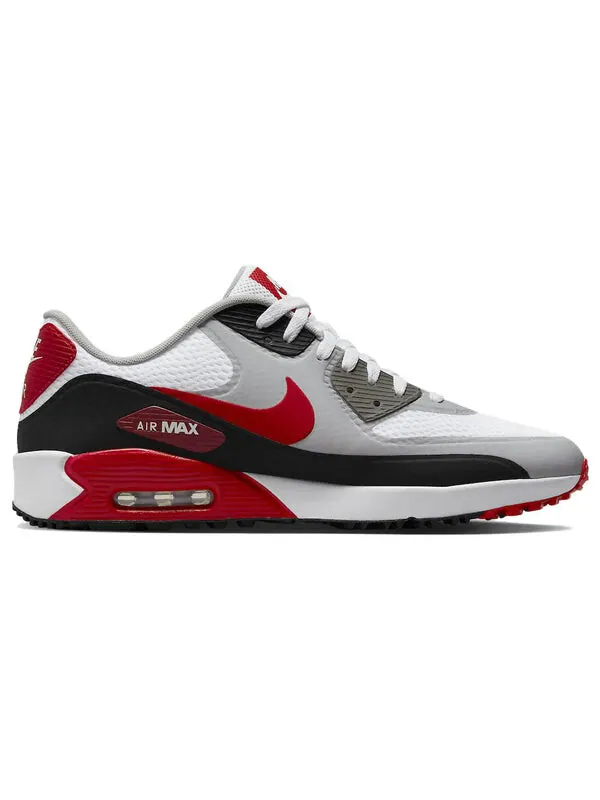 Кроссовки Nike Air Max 90 Golf 'White Black University Red' — изображение 2 из 4, белый/черный--красный
