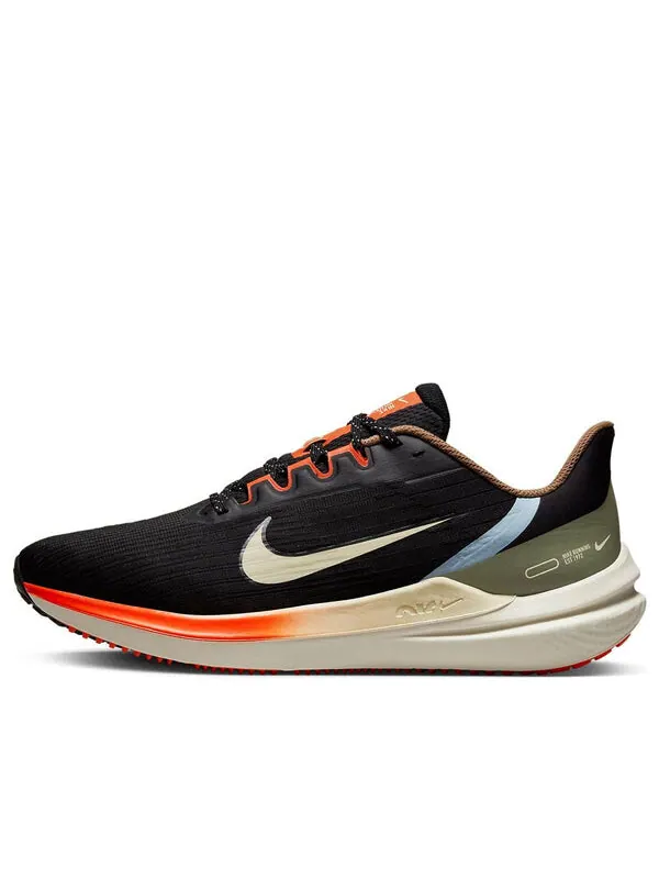 Кроссовки Air Winflo 9 Nike — изображение 1 из 4, черный/оранжевый
