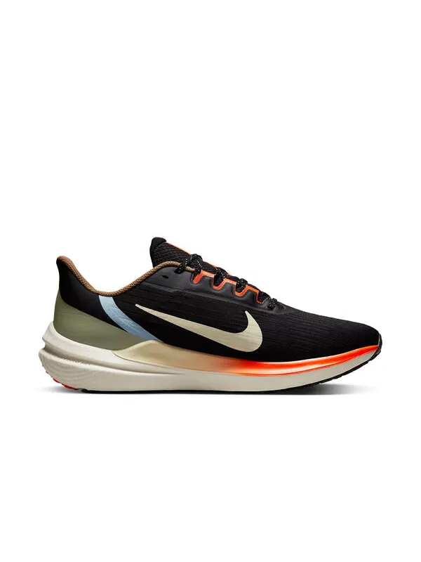 Кроссовки Air Winflo 9 Nike — изображение 2 из 4, черный/оранжевый