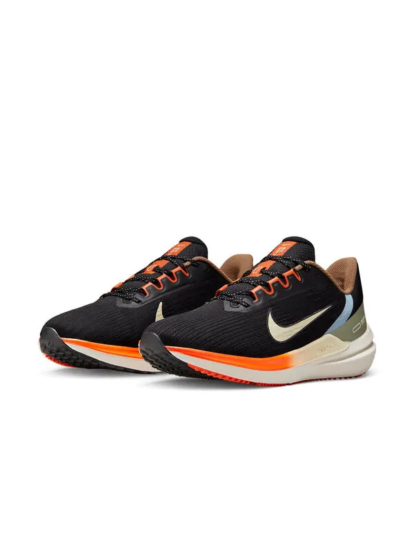 Кроссовки Air Winflo 9 Nike — изображение 3 из 4, черный/оранжевый
