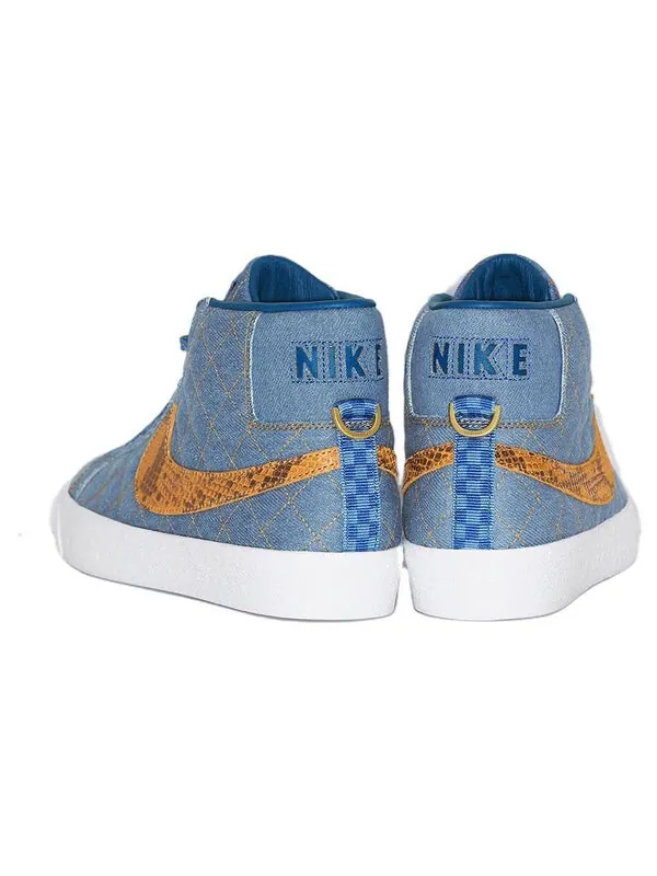 Кроссовки x supreme zoom sb blazer mid qs Nike — изображение 4 из 4, синий/желтый