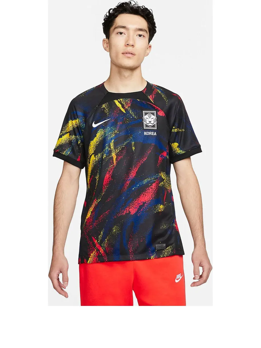 Кроссовки Корея 2022 23 стадион домашний дри фит футболка Nike — изображение 1 из 4, черный/мульти