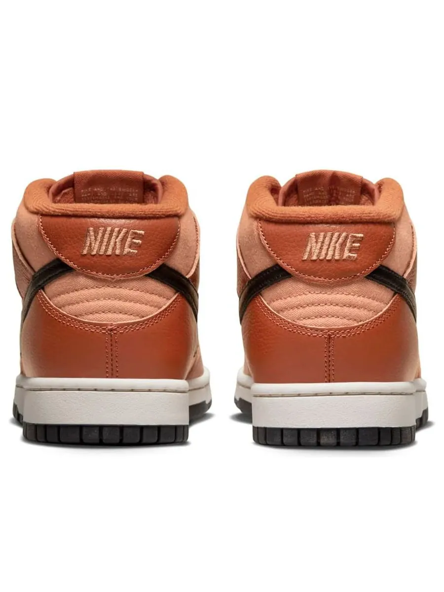 Кроссовки Nike Dunk Mid 'Amber Brown' — изображение 5 из 6, коричневый