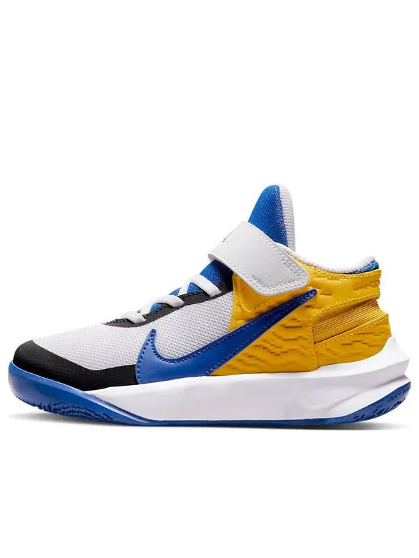 Кроссовки команда hustle d 10 flyease Nike — изображение 1 из 4, белый/синий/желтый