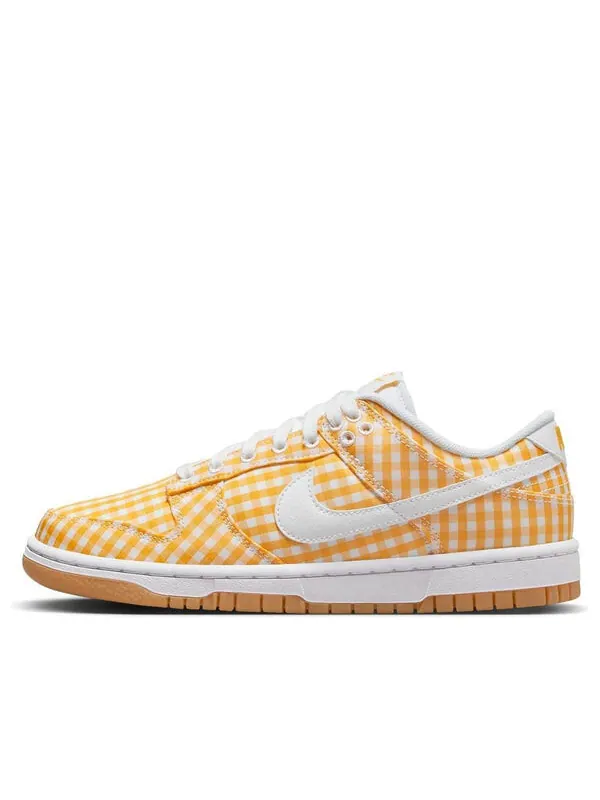 Кроссовки dunk low 'yellow gingham' Nike — изображение 1 из 4, белый/светлый коричневый