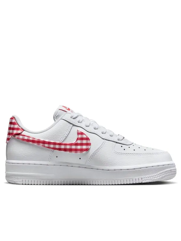 Кроссовки air force 1 low '07 essential 'mystic red gingham' Nike — изображение 2 из 4, белый/красный