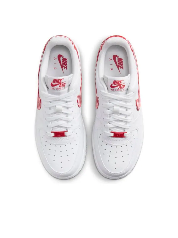 Кроссовки air force 1 low '07 essential 'mystic red gingham' Nike — изображение 4 из 4, белый/красный