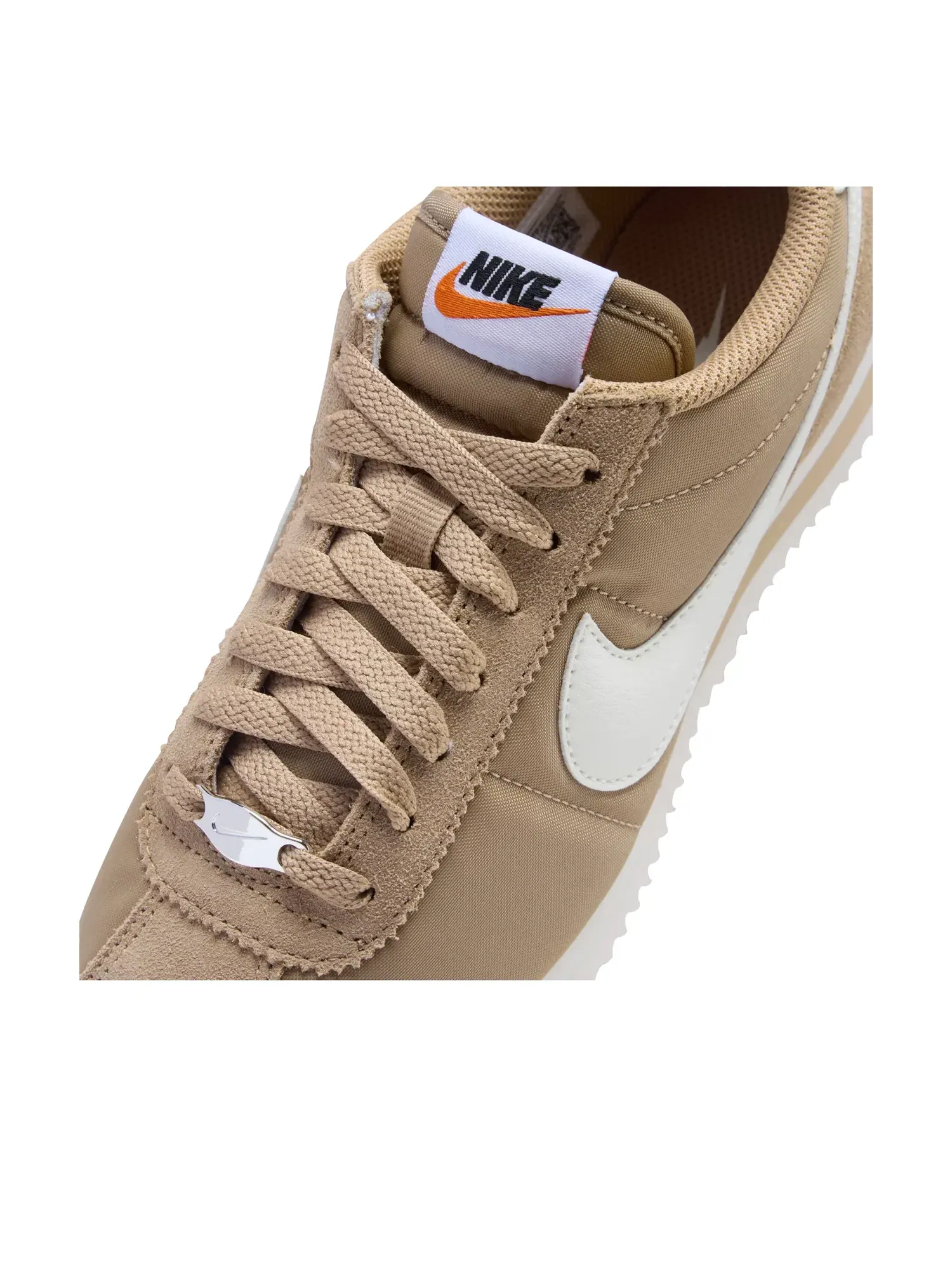 Женские кроссовки с текстильным верхом Nike Cortez British Khaki Black — изображение 6 из 7, бежевый