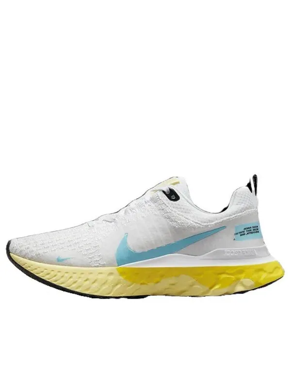 Кроссовки react infinity run flyknit 3 Nike — изображение 1 из 4, белый/синий/желтый