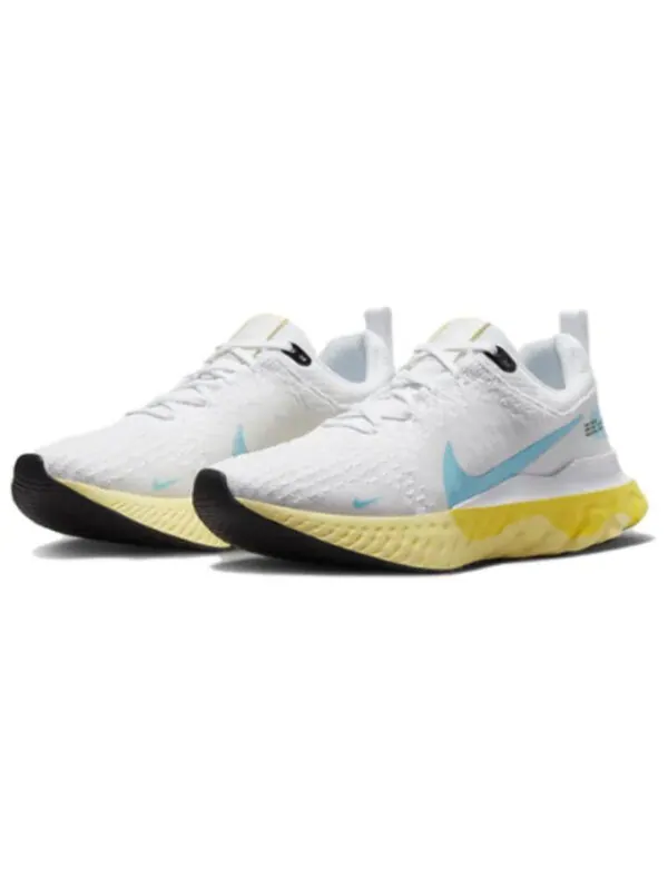 Кроссовки react infinity run flyknit 3 Nike — изображение 3 из 4, белый/синий/желтый