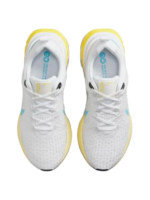 Кроссовки react infinity run flyknit 3 Nike — изображение 4 из 4, белый/синий/желтый