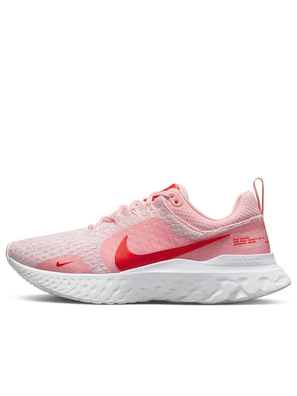Кроссовки react infinity run flyknit 3 премиум Nike — изображение 1 из 4, розовый белый красный