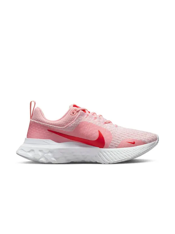 Кроссовки react infinity run flyknit 3 премиум Nike — изображение 2 из 4, розовый белый красный