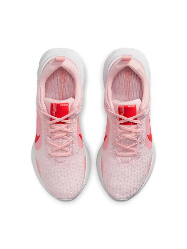 Кроссовки react infinity run flyknit 3 премиум Nike — изображение 4 из 4, розовый белый красный