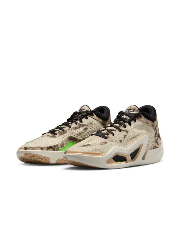 Кроссовки tatum 1 denim pf 'fossil sesame' Air Jordan — изображение 3 из 4, зеленый/черный
