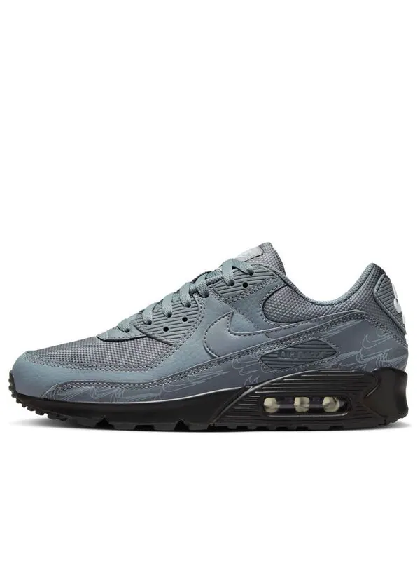 Кроссовки air max 90 'cool grey reflective' Nike — изображение 1 из 4, серый/черный/белый/серый