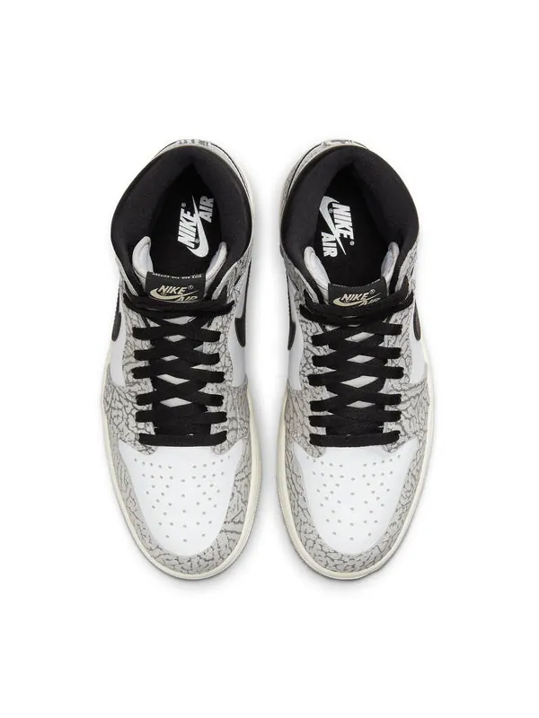 Кроссовки 1 retro high og 'white cement' Air Jordan — изображение 4 из 4, серый//черный/белый