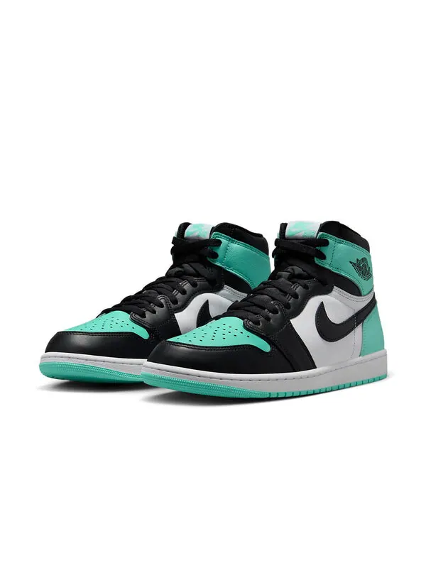 Кроссовки 1 ретро высокие og Air Jordan — изображение 2 из 4, белый/черный/зеленый
