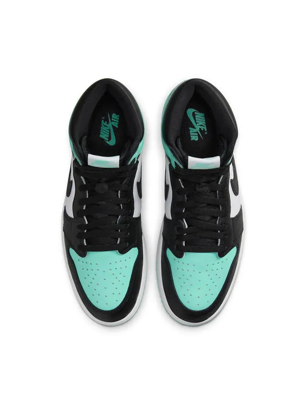 Кроссовки 1 ретро высокие og Air Jordan — изображение 3 из 4, белый/черный/зеленый