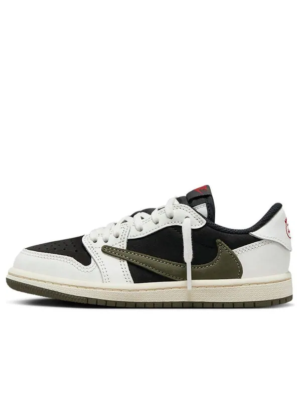 Кроссовки 1 retro low og sp x travis scott 'olive' Air Jordan — изображение 1 из 4, красный/черный