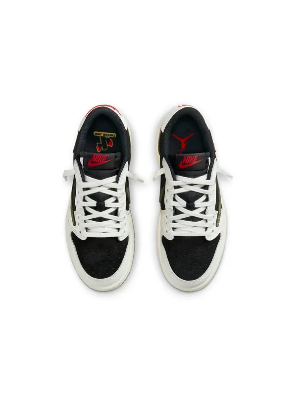 Кроссовки 1 retro low og sp x travis scott 'olive' Air Jordan — изображение 4 из 4, красный/черный