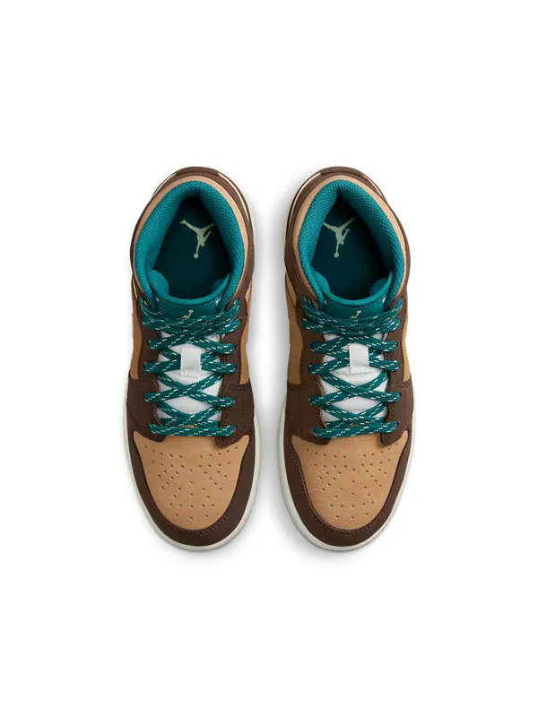 Кроссовки 1 mid 'cacao wow' Air Jordan — изображение 4 из 4, зеленый-коричневый