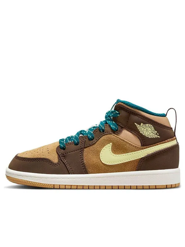Кроссовки 1 mid se 'cacao wow' Air Jordan — изображение 1 из 4, зеленый/коричневый