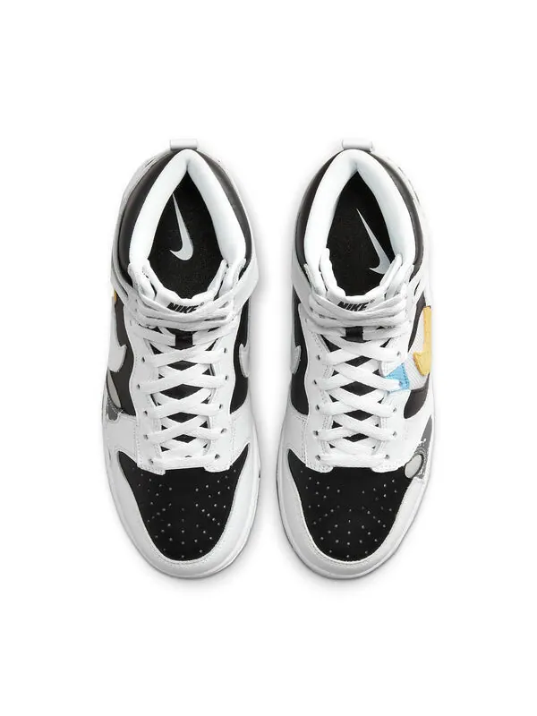 Кроссовки данки высокие lx Nike — изображение 4 из 4, белый/черный/желтый