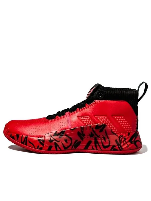 Кроссовки dame 5 mid tops large красные Adidas — изображение 1 из 4, красный
