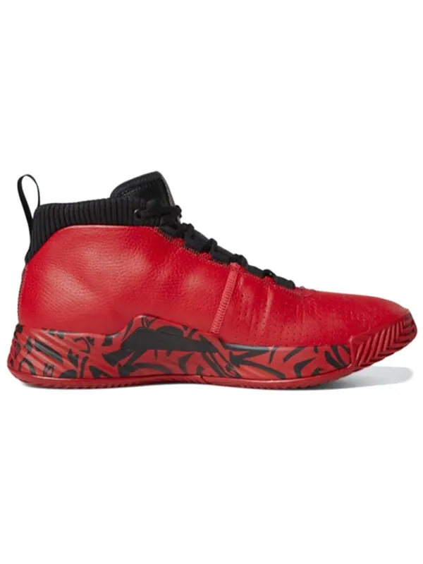 Кроссовки dame 5 mid tops large красные Adidas — изображение 2 из 4, красный