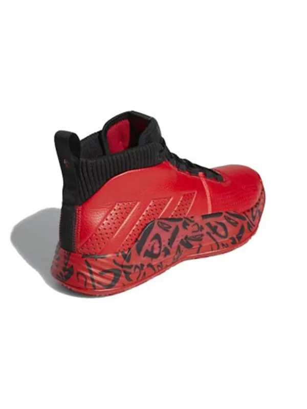 Кроссовки dame 5 mid tops large красные Adidas — изображение 3 из 4, красный