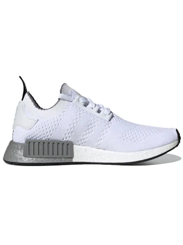 Кроссовки nmd_r1 primeknit Adidas — изображение 2 из 4, белый/серый