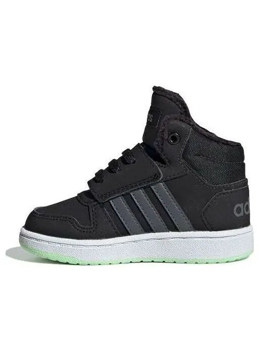 Кроссовки neo hoops mid 2.0 Adidas — изображение 1 из 4, черный/белый/зеленый