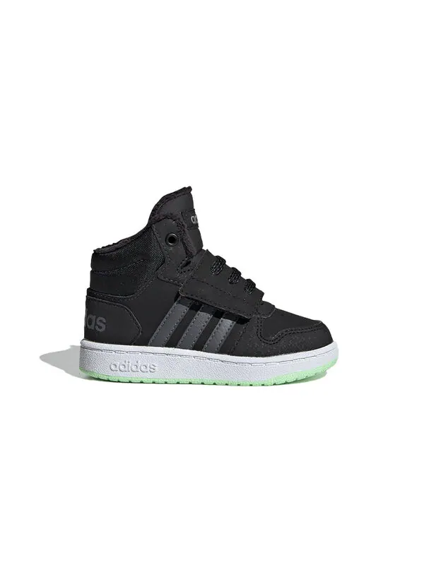 Кроссовки neo hoops mid 2.0 Adidas — изображение 2 из 4, черный/белый/зеленый