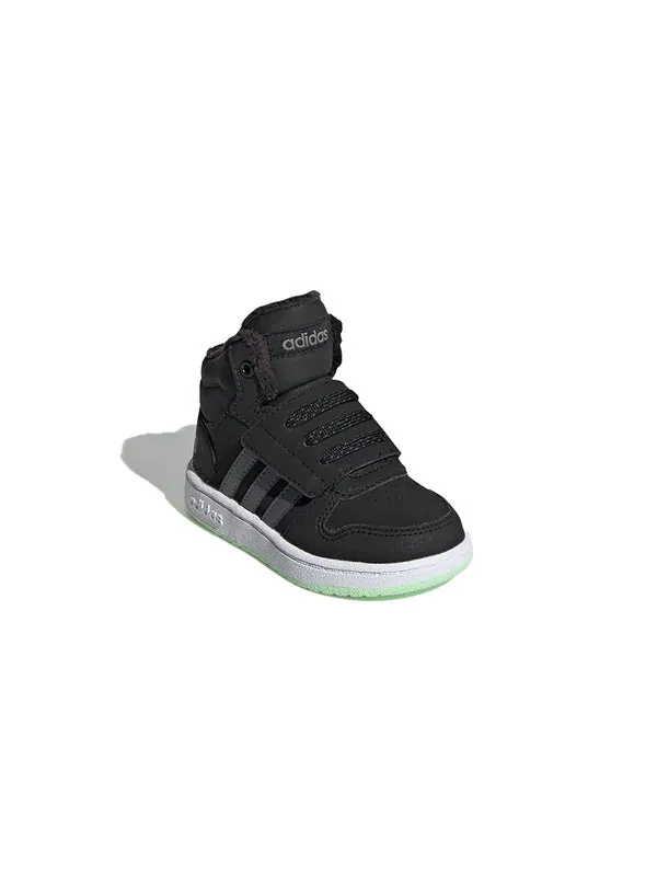 Кроссовки neo hoops mid 2.0 Adidas — изображение 3 из 4, черный/белый/зеленый
