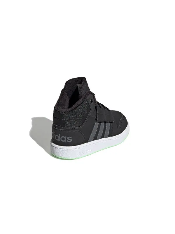 Кроссовки neo hoops mid 2.0 Adidas — изображение 4 из 4, черный/белый/зеленый