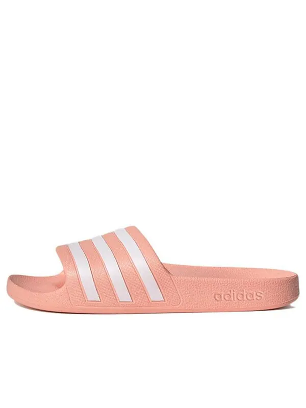 Тапочки adilette pink and white aqua Adidas — изображение 1 из 4, оранжевый