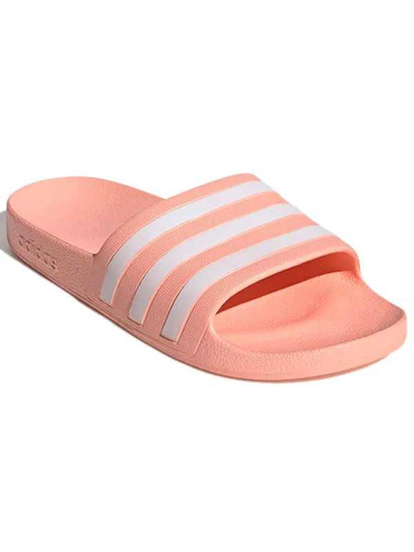 Тапочки adilette pink and white aqua Adidas — изображение 3 из 4, оранжевый