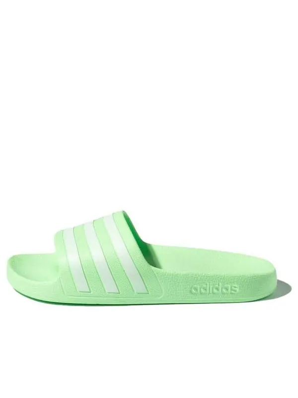 Тапочки slide adilette aqua green/white Adidas — изображение 1 из 4, зеленый/белый