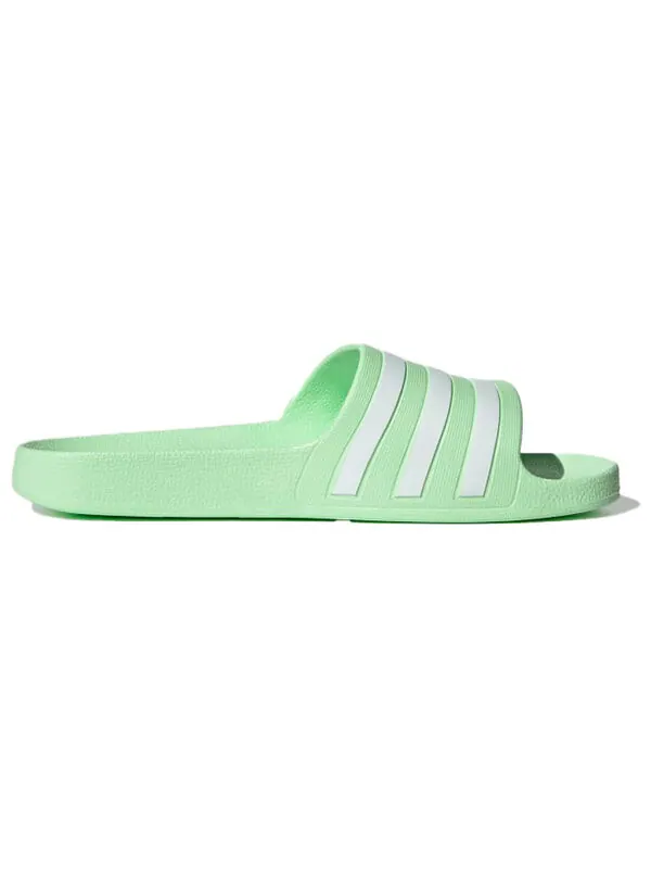 Тапочки slide adilette aqua green/white Adidas — изображение 2 из 4, зеленый/белый