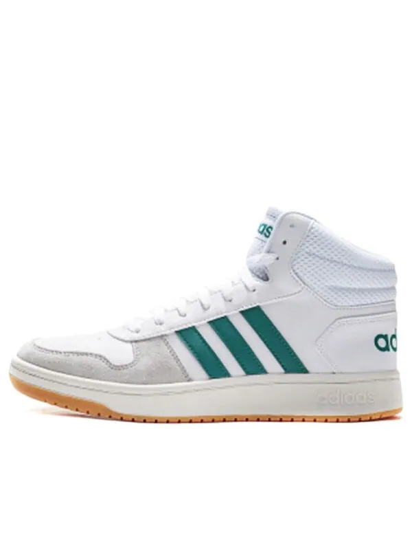 Кроссовки adidas neo HOOPS 2.0 MID 'White Green' — изображение 1 из 4, белый/зеленый