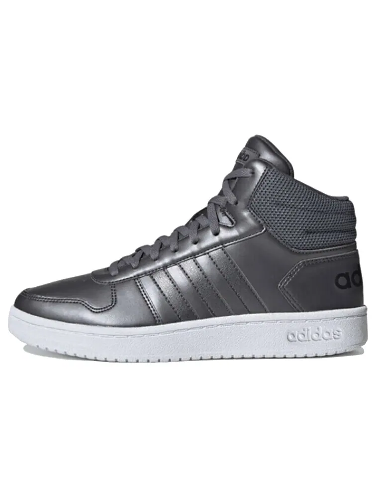 Баскетбольные кроссовки Hoops 2.0 Vintage женские, среднего размера, серые/белые Adidas Neo — изображение 1 из 6