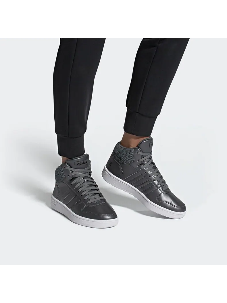 Баскетбольные кроссовки Hoops 2.0 Vintage женские, среднего размера, серые/белые Adidas Neo — изображение 6 из 6