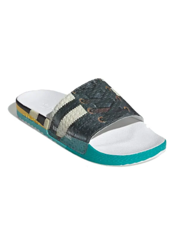 Тапочки x raf simons samba adilette slides 'trompe l'oeil' Adidas — изображение 3 из 4, черный