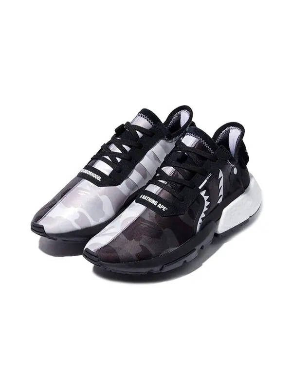 Кроссовки xa bathing ape x neighborhood pod s3.1 Adidas — изображение 2 из 4, черный