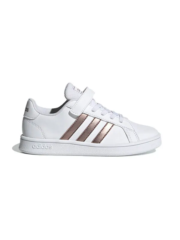 Кроссовки neo grand court Adidas — изображение 2 из 4, белый/золотистый