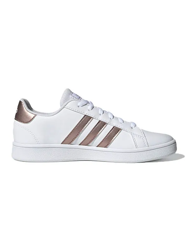 Кроссовки neo grand court k Adidas — изображение 2 из 4, белый/коричневый