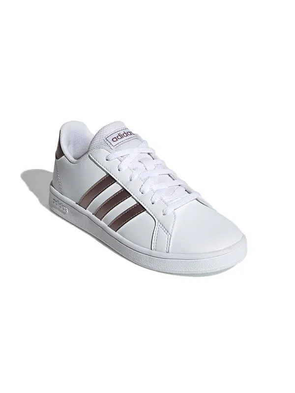 Кроссовки neo grand court k Adidas — изображение 3 из 4, белый/коричневый