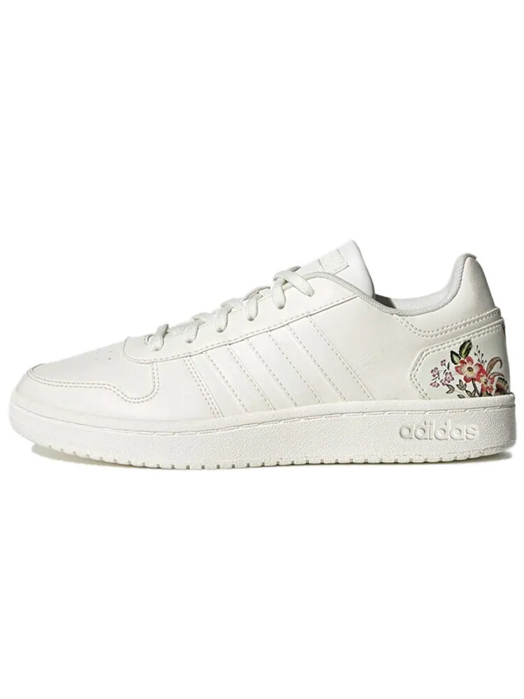 Баскетбольные кроссовки Hoops 2.0 Vintage женские с низким верхом белого цвета Adidas Neo — изображение 1 из 7